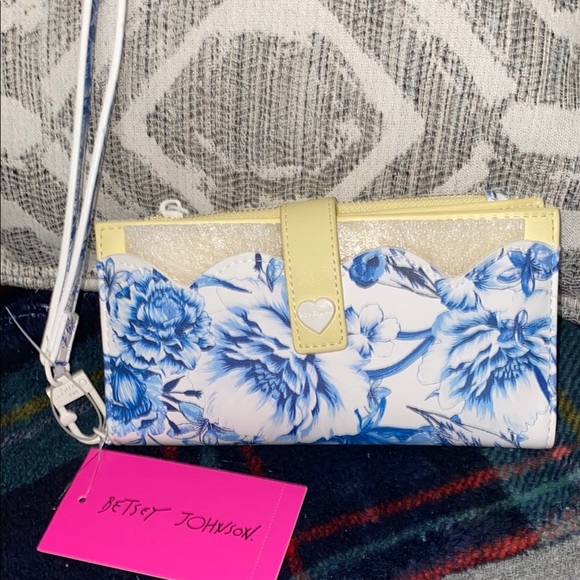 Betsey Johnson Handbags - Betsey Johnson Blue Floral Women's wallet/wristlet